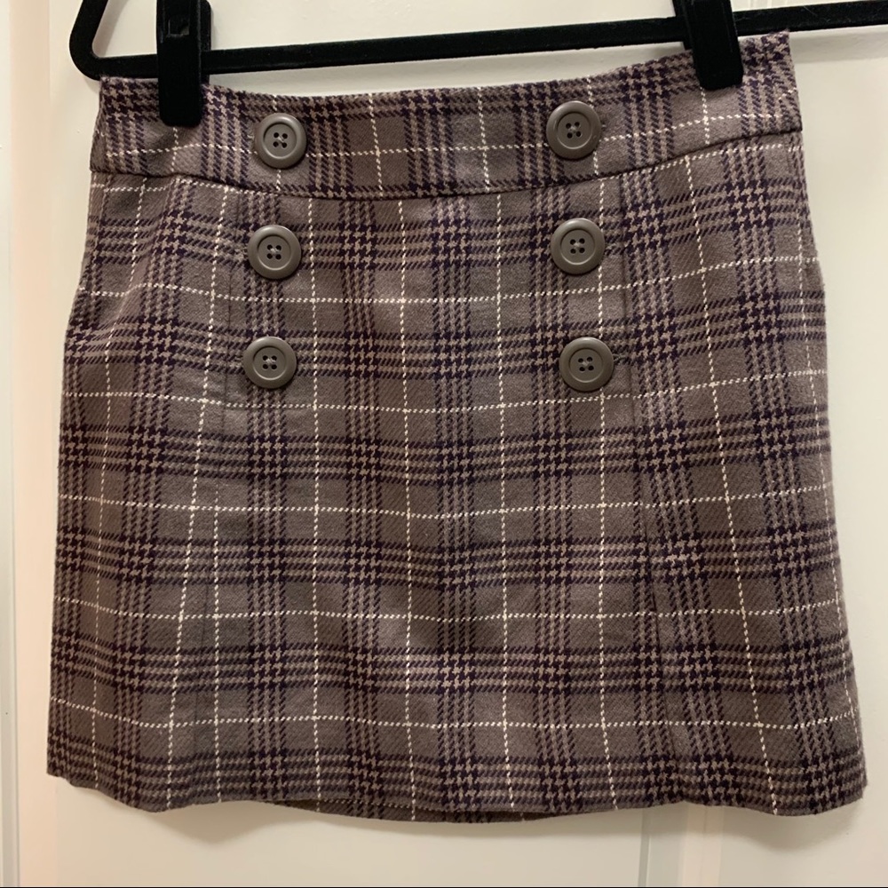 Tweed Plaid Gap Mini Skirt. Size 2.